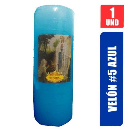 VELON N. 5 AZUL LARGO 13CM GRUESO 5CM