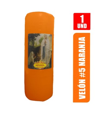 VELON N. 5 NARANJA LARGO 13CM GRUESO 5CM