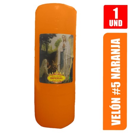 VELON N. 5 NARANJA LARGO 13CM GRUESO 5CM