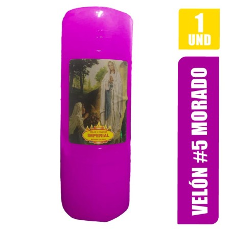 VELON N. 5 MORADO LARGO 13CM GRUESO 5CM
