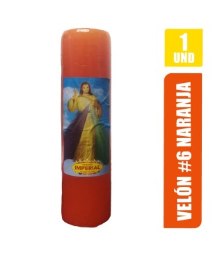 VELON N. 6  NARANJA LARGO 19CM GRUESO 5CM