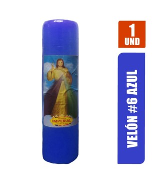 VELON N. 6 ZUL LARGO 19CM GRUESO 5CM