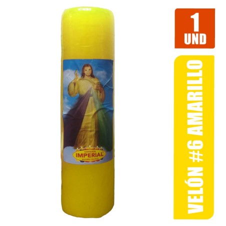 VELON N. 6 AMARILLO LARGO 19CM GRUESO 5CM