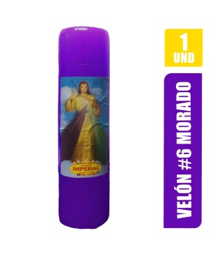 VELON N. 6 MORADO LARGO 19CM GRUESO 5CM