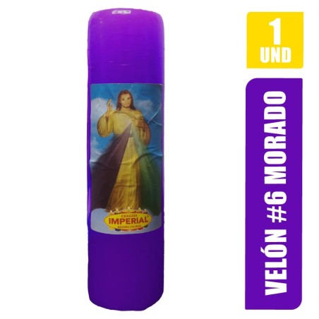 VELON N. 6 MORADO LARGO 19CM GRUESO 5CM