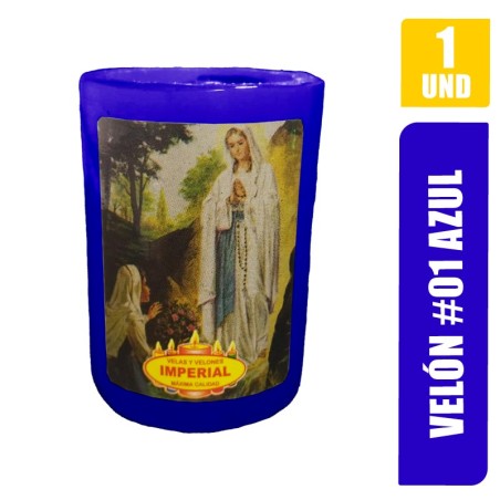 VELON N. 1 AZUL LARGO 6CM GRUESO 5CM