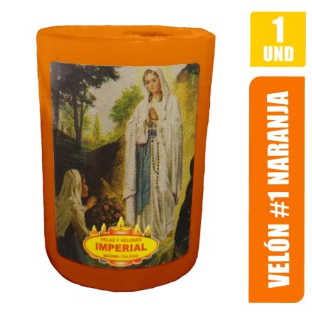 VELON N. 1NARANJA LARGO 6CM GRUESO 5CM