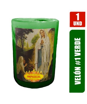 Velón # 1 Verde Largo 6cm Grueso 5cm | Distribuidora El Confite