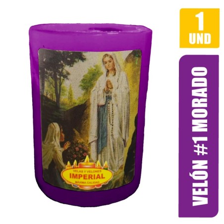 VELON N. 1 MORADO LARGO 6CM GRUESO 5CM