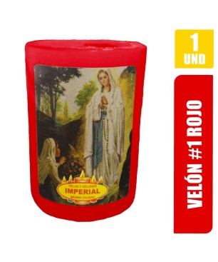 VELON N. 1 ROJO LARGO 6CM GRUESO 5CM