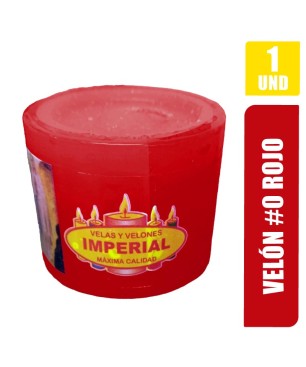 VELON N. 0 ROJO LARGO 4CM GRUESO 5CM