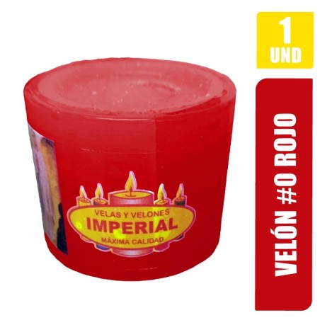 VELON N. 0 ROJO LARGO 4CM GRUESO 5CM