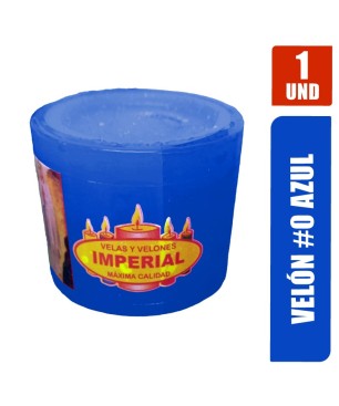 Velón # 0 Azul Largo 4cm Grueso 5cm | Distribuidora El Confite