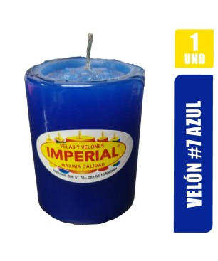 VELON N. 7 AZUL LARGO 7CM GRUESO 5.5CM
