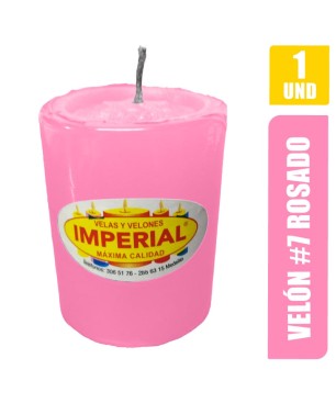 VELON N. 7 ROSADO LARGO 7CM GRUESO 5.5CM
