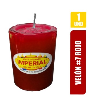 VELON N. 7 ROJO LARGO 7CM GRUESO 5.5CM