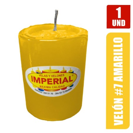 VELON N. 7 AMARILLO LARGO 7CM GRUESO 5.5CM