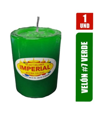 VELON N. 7 VERDE LARGO 7CM GRUESO 5.5CM