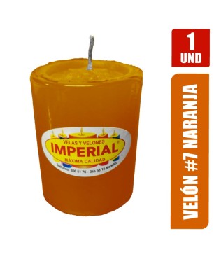 VELON N. 7 NARANJA LARGO 7CM GRUESO 5.5CM