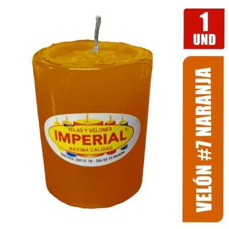 VELON N. 7 NARANJA LARGO 7CM GRUESO 5.5CM