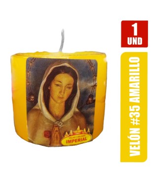 VELON N. 35 AMARILLO LARGO 5CM GRUESO 6CM