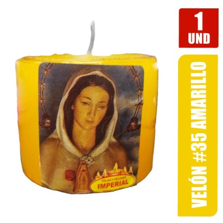 VELON N. 35 AMARILLO LARGO 5CM GRUESO 6CM
