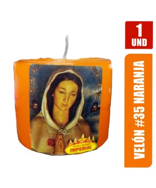 VELON N. 35 NARANJA LARGO 5CM GRUESO 6CM