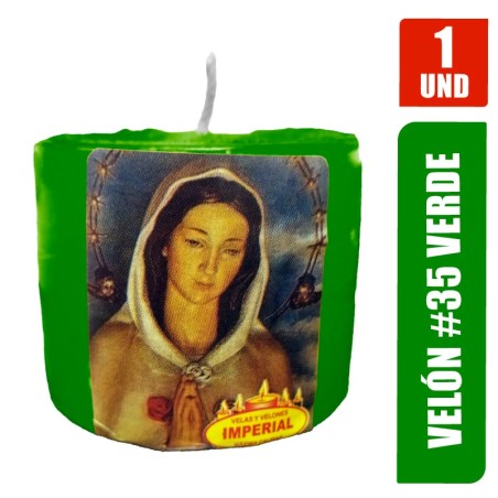 VELON N. 35 VERDE LARGO 5CM GRUESO 6CM