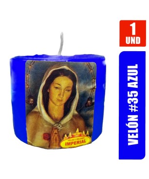 VELON N. 35 AZUL LARGO 5CM GRUESO 6CM