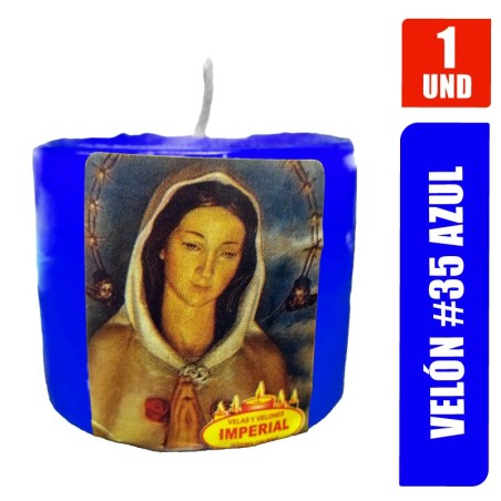 VELON N. 35 AZUL LARGO 5CM GRUESO 6CM