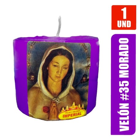 VELON N. 35 MORADO LARGO 5CM GRUESO 6CM