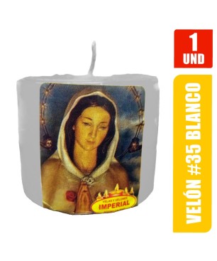 VELON N. 35 BLANCO LARGO 5CM GRUESO 6CM
