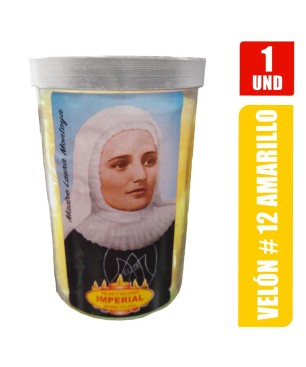 VELON N. 12 AMARILLO LARGO 10CM GRUESO 6.5CM