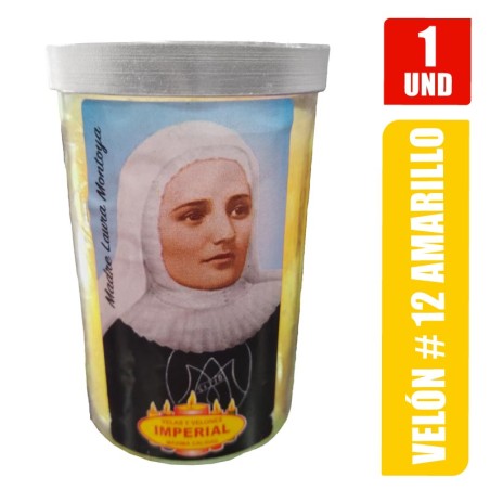 VELON N. 12 AMARILLO LARGO 10CM GRUESO 6.5CM
