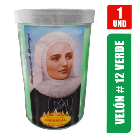VELON N. 12 VERDE LARGO 10CM GRUESO 6.5CM