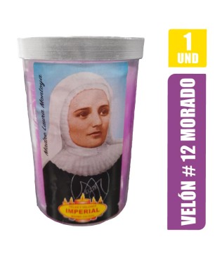 VELON N. 12 MORADO LARGO 10CM GRUESO 6.5CM