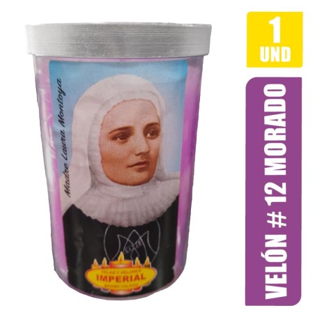VELON N. 12 MORADO LARGO 10CM GRUESO 6.5CM