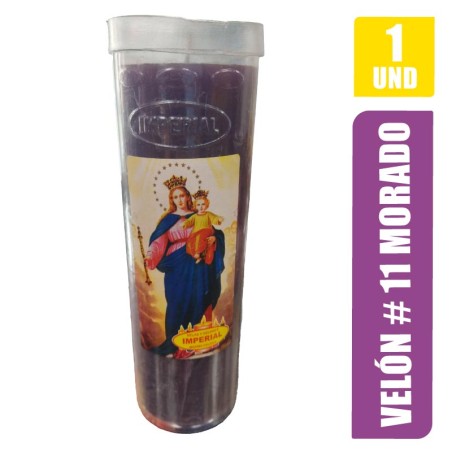VELON N. 11 MORADO LARGO 18.5CM GRUESO 5.5CM