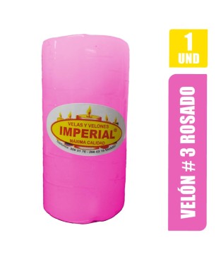 VELON N. 3 ROSADO LARGO 10CM GRUESO 5CM