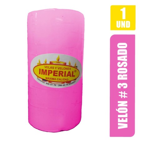 VELON N. 3 ROSADO LARGO 10CM GRUESO 5CM