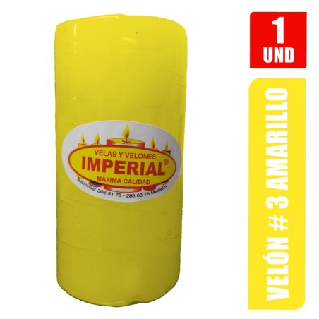 VELON N. 3 AMARILLO LARGO 10CM GRUESO 5CM