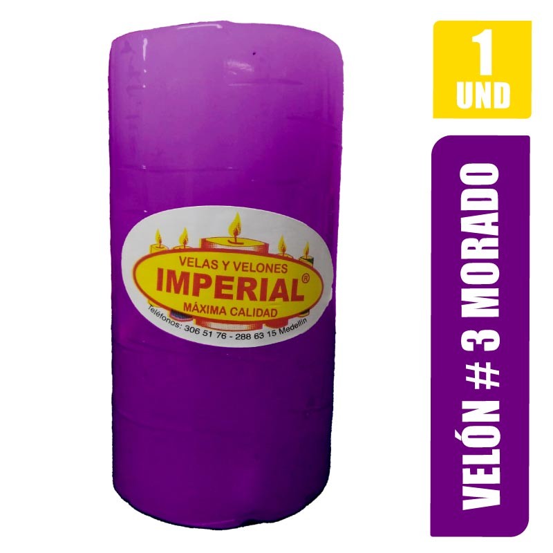 VELON N. 3 MORADO LARGO 10CM GRUESO 5CM