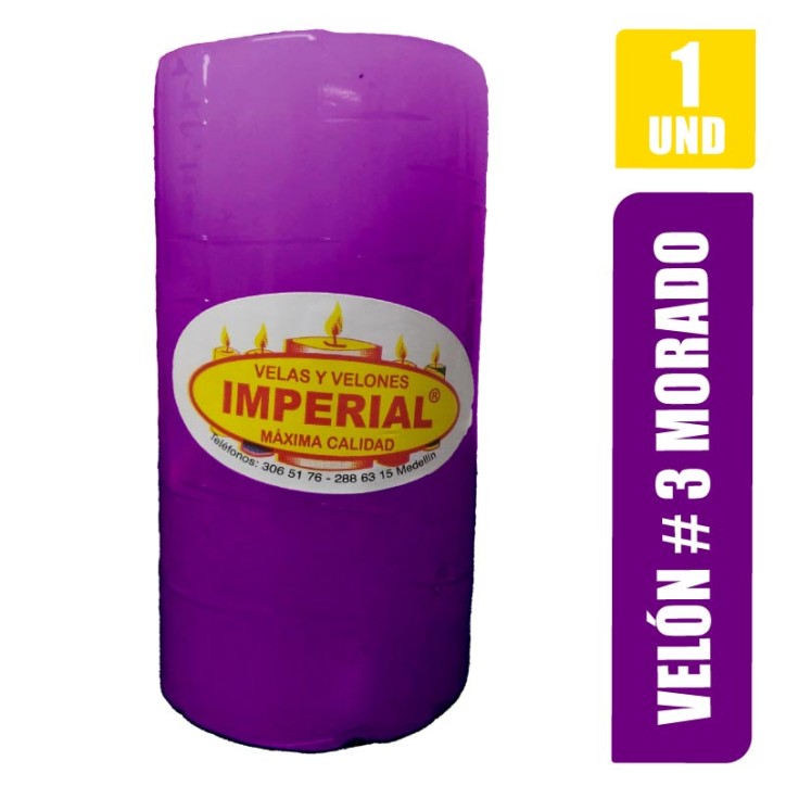 VELON N. 3 MORADO LARGO 10CM GRUESO 5CM