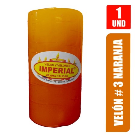 VELON N. 3 NARANJA LARGO 10CM GRUESO 5CM