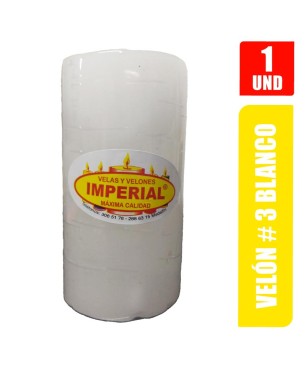 VELON N. 3 BLANCO LARGO 10CM GRUESO 5CM