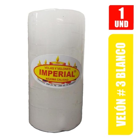 VELON N. 3 BLANCO LARGO 10CM GRUESO 5CM
