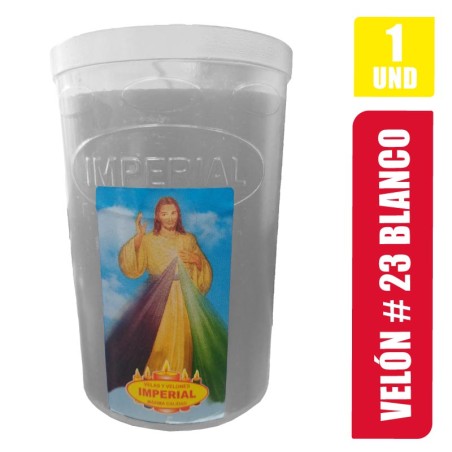 VELON N. 23 BLANCO LARGO 13CM GRUESO 9CM