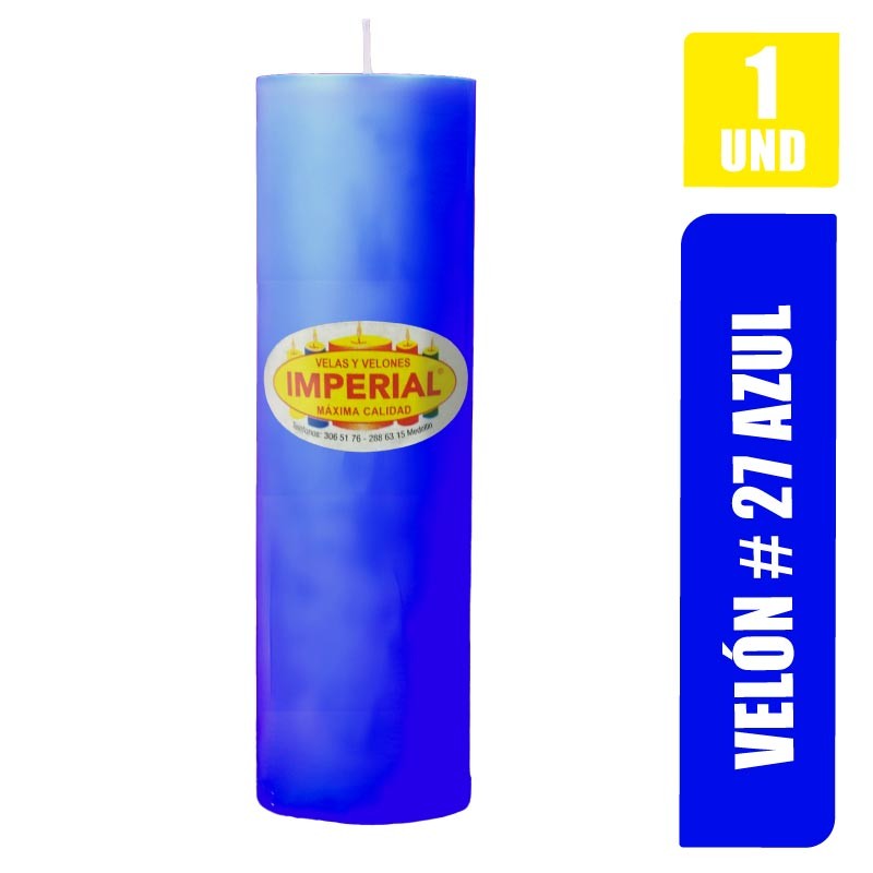 VELON N. 27 AZUL LARGO 31CM GRUESO 9CM