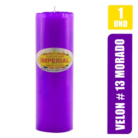 VELON N. 13 MORADO LARGO 19CM GRUESO 6.5CM