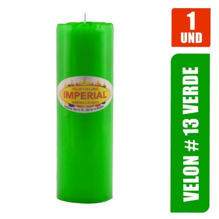 VELON N. 13 VERDE LARGO 19CM GRUESO 6.5CM